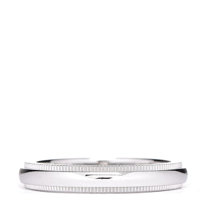 Tiffany Platinum 3mm Milgrain Wedding Band Ring 49 4.75 3 of 4