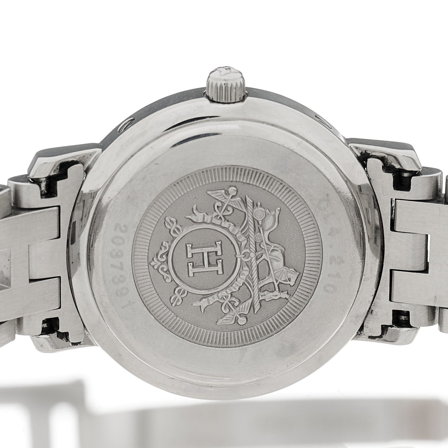 Hermes Stainless Steel 24mm Clipper Quartz Watch White 4 of 4