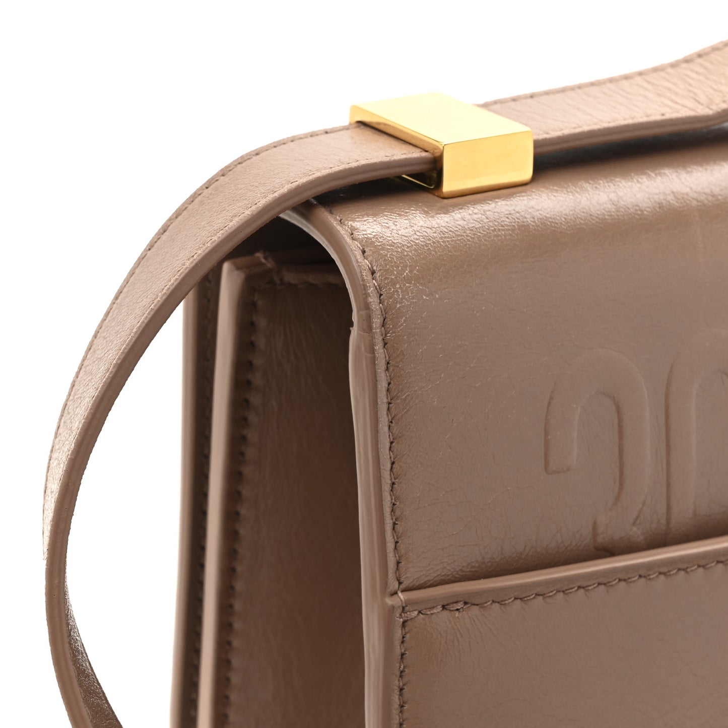 Shiny Crinkled Lambskin 30 Montaigne Flap Bag Fard
