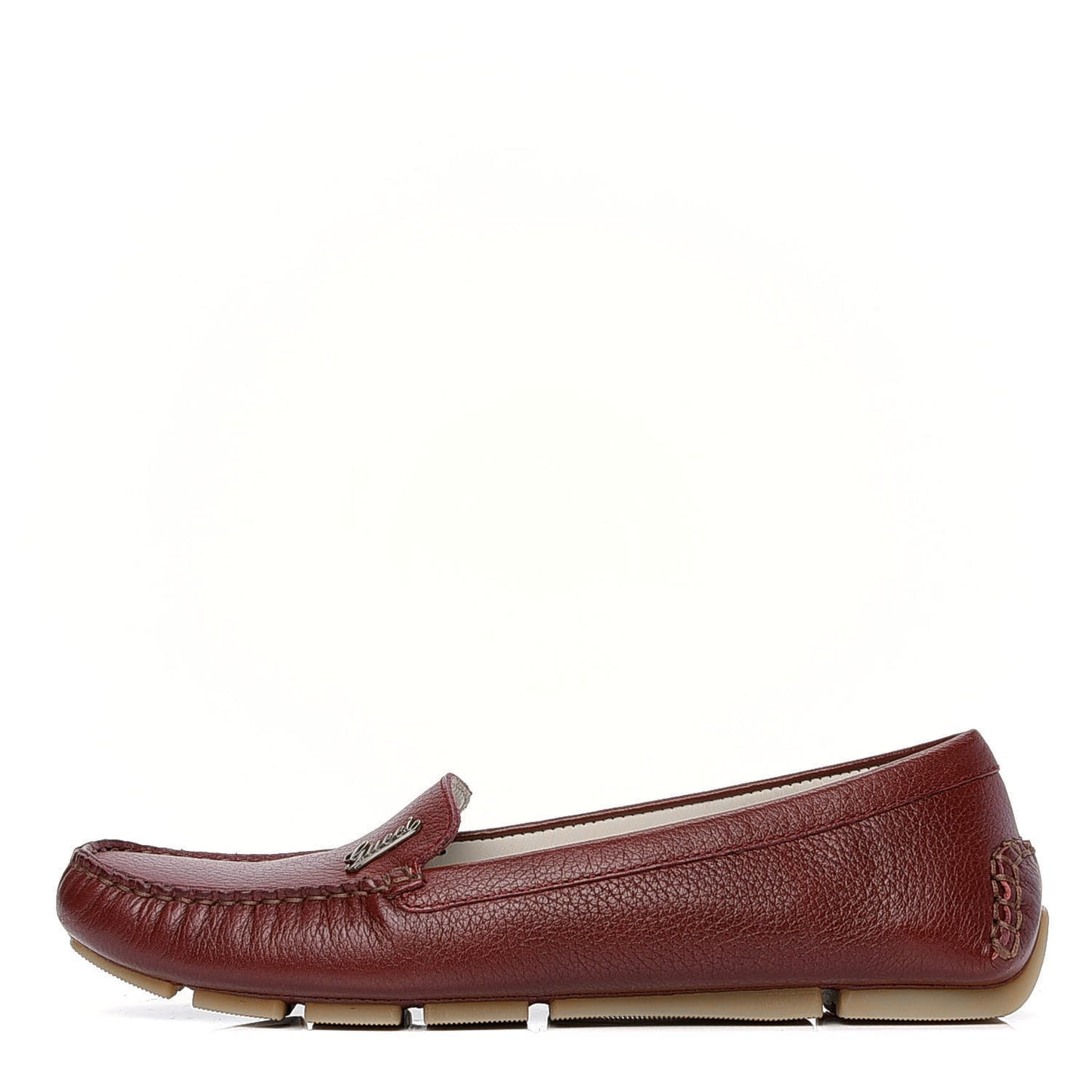 Calfskin Womens Driver Loafers 36 Russet