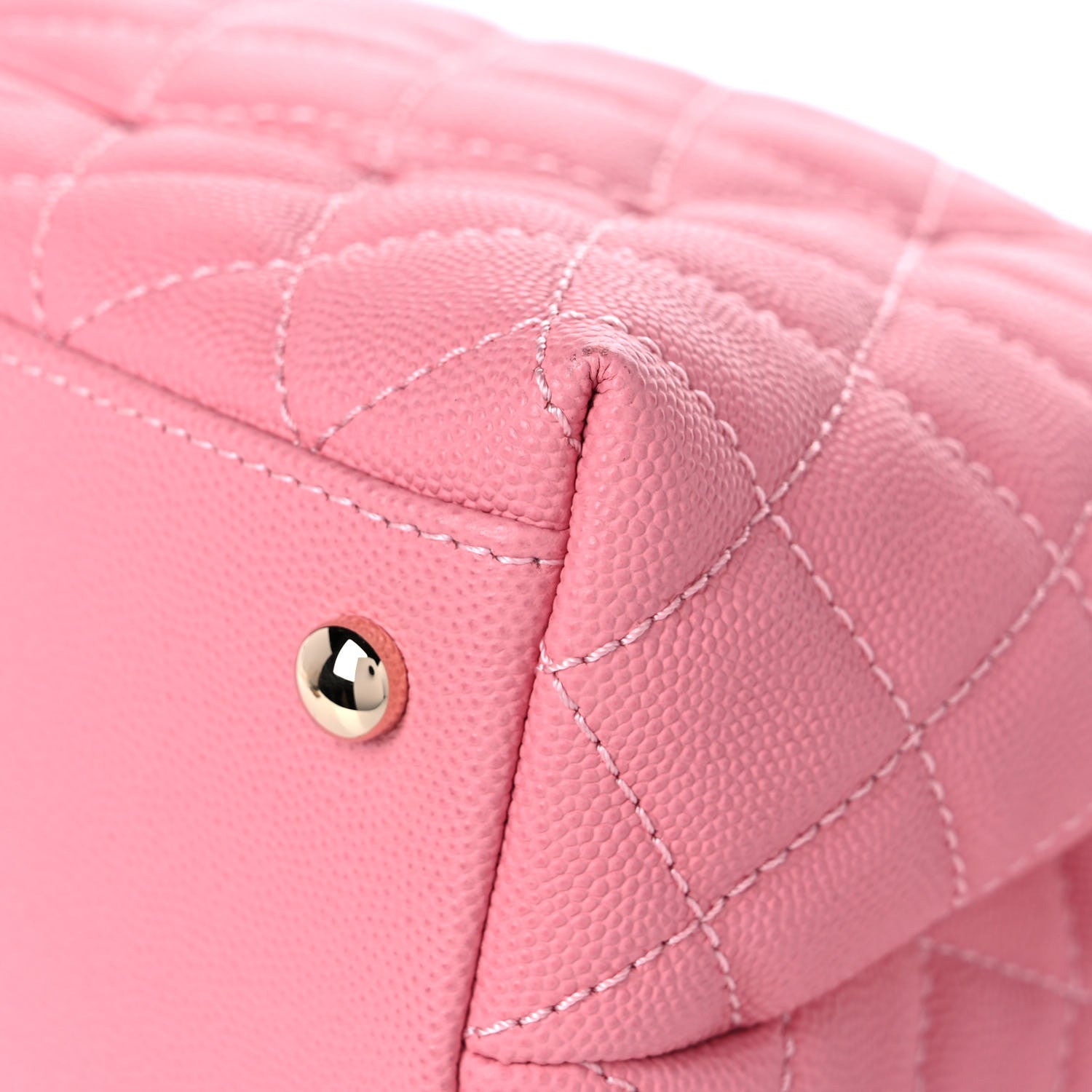 Chanel Caviar Quilted Small Coco Handle Flap Pink 10 of 12