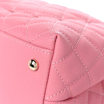 Chanel Caviar Quilted Small Coco Handle Flap Pink 10 of 12
