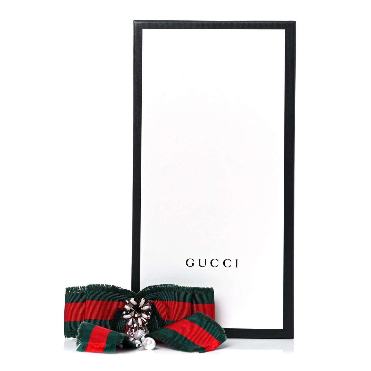 Ribbon Web Crystal Bow Brooch Red Green