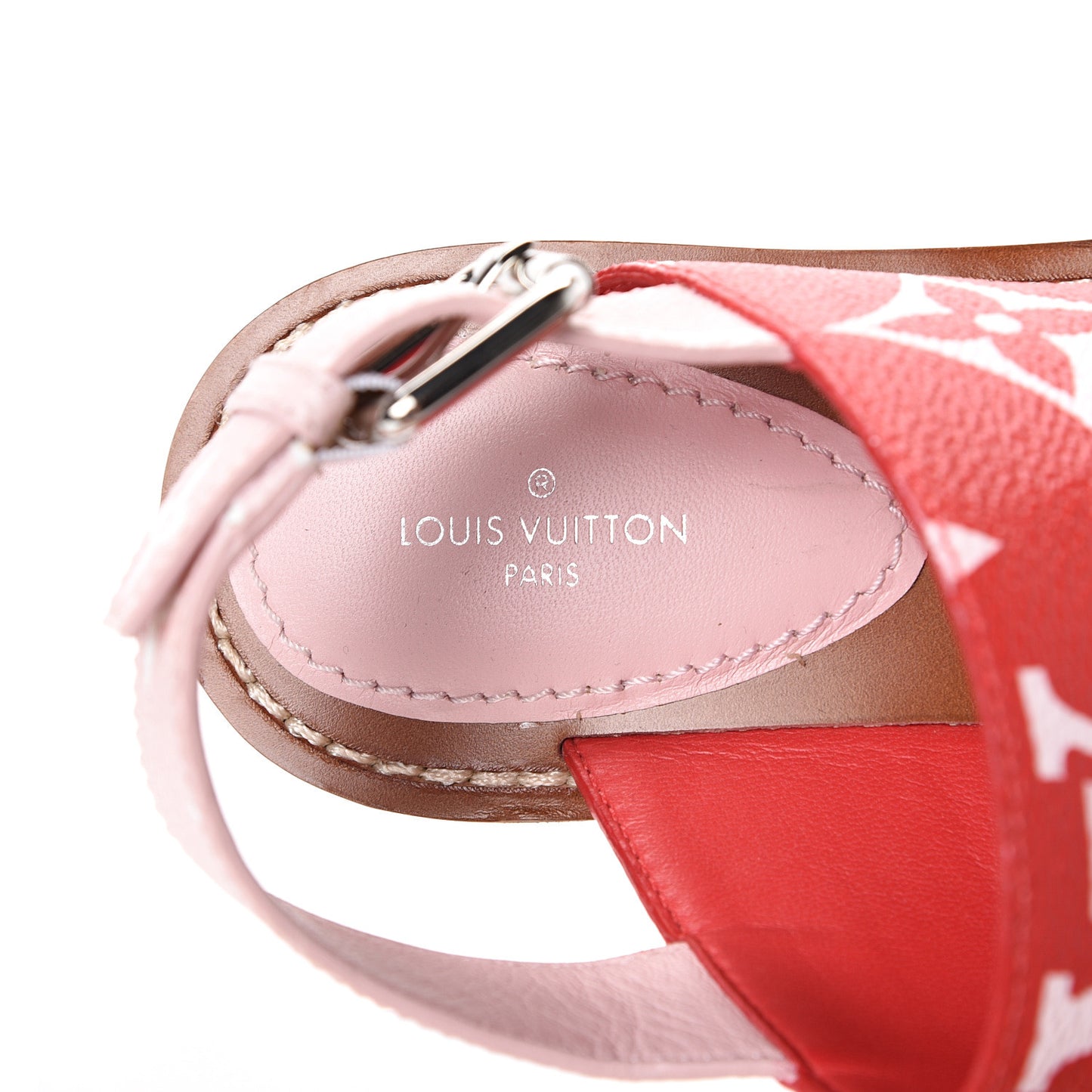 Monogram Giant Sandals 37.5 Rouge