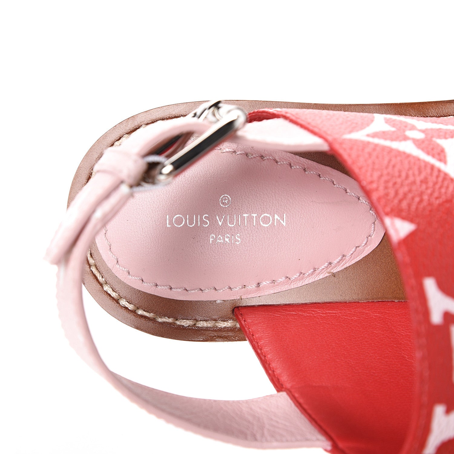 Louis Vuitton Monogram Giant Sandals 37.5 Rouge 7 of 8