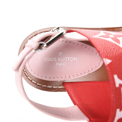 Louis Vuitton Monogram Giant Sandals 37.5 Rouge 7 of 8