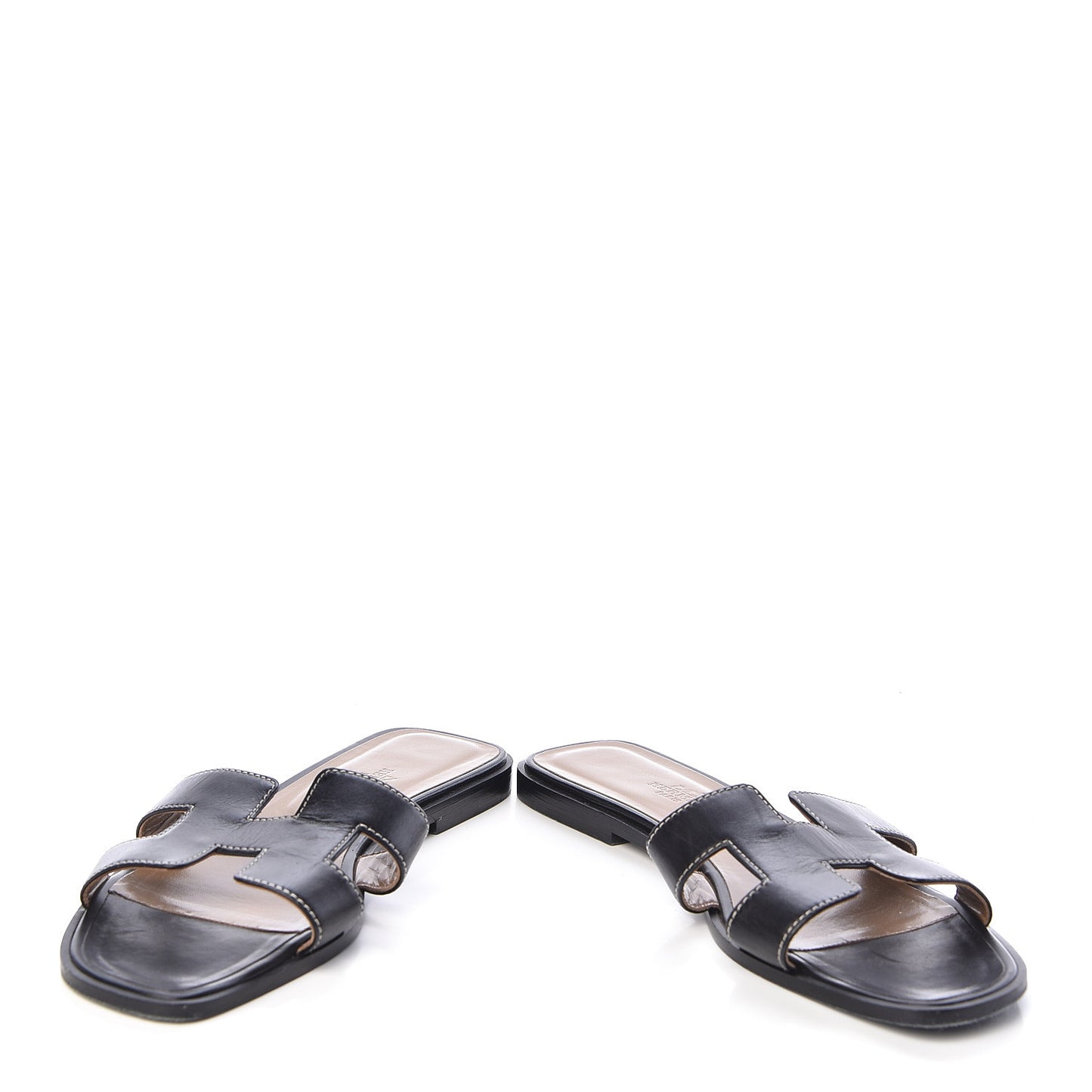 Box Calfskin Oran Sandals 39 Black
