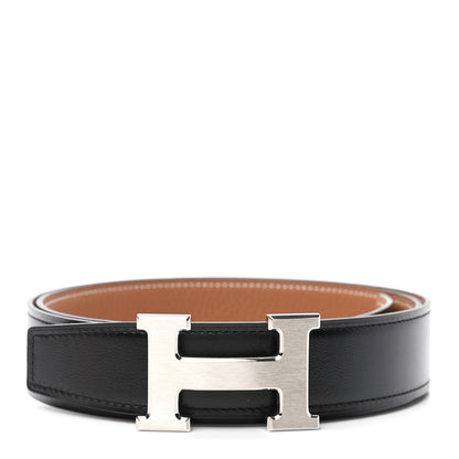 Hermes Box Togo H Belt 95 Black Gold 1 of 5
