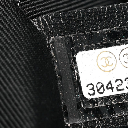 Chanel Shearling Tweed Shopper Tote Black 7 of 11