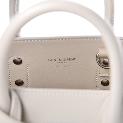Saint Laurent Grained Calfskin Nano Sac de Jour Dove White 7 of 10