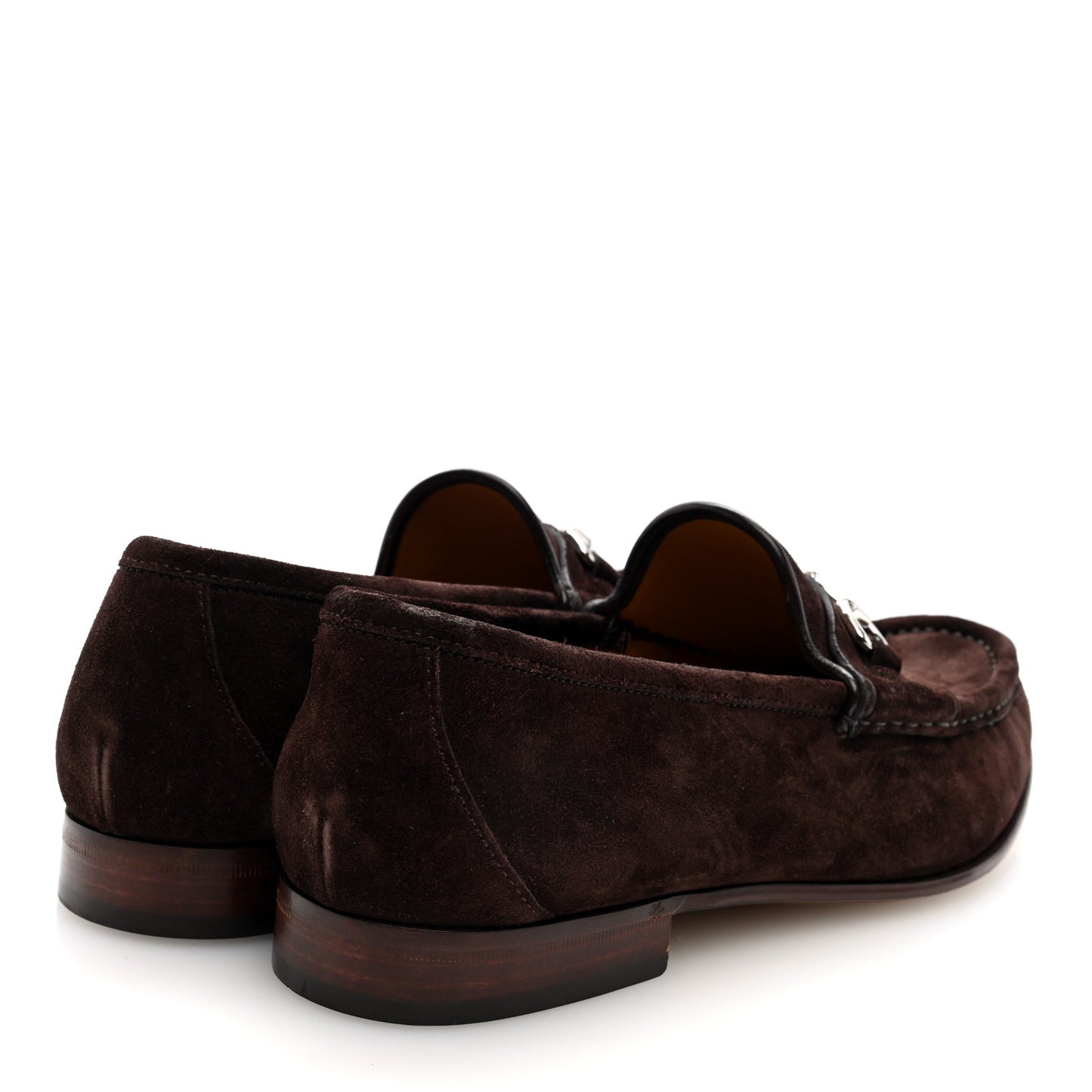 Suede Mens Horsebit Moccasin Loafers 8 Brown