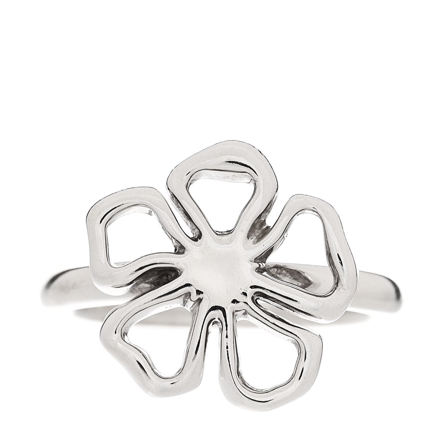 Sterling Silver Open Flower Ring 53 6.5