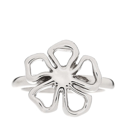 Tiffany Sterling Silver Open Flower Ring 53 6.5 1 of 8