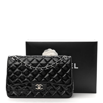 Chanel Patent Quilted Jumbo Double Flap Black 11 of 11