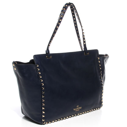 Valentino Garavani Vitello Medium Rockstud Tote Marine 3 of 7