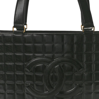 Chanel Lambskin Quilted Chocolate Bar Large Tote Black 8 of 17