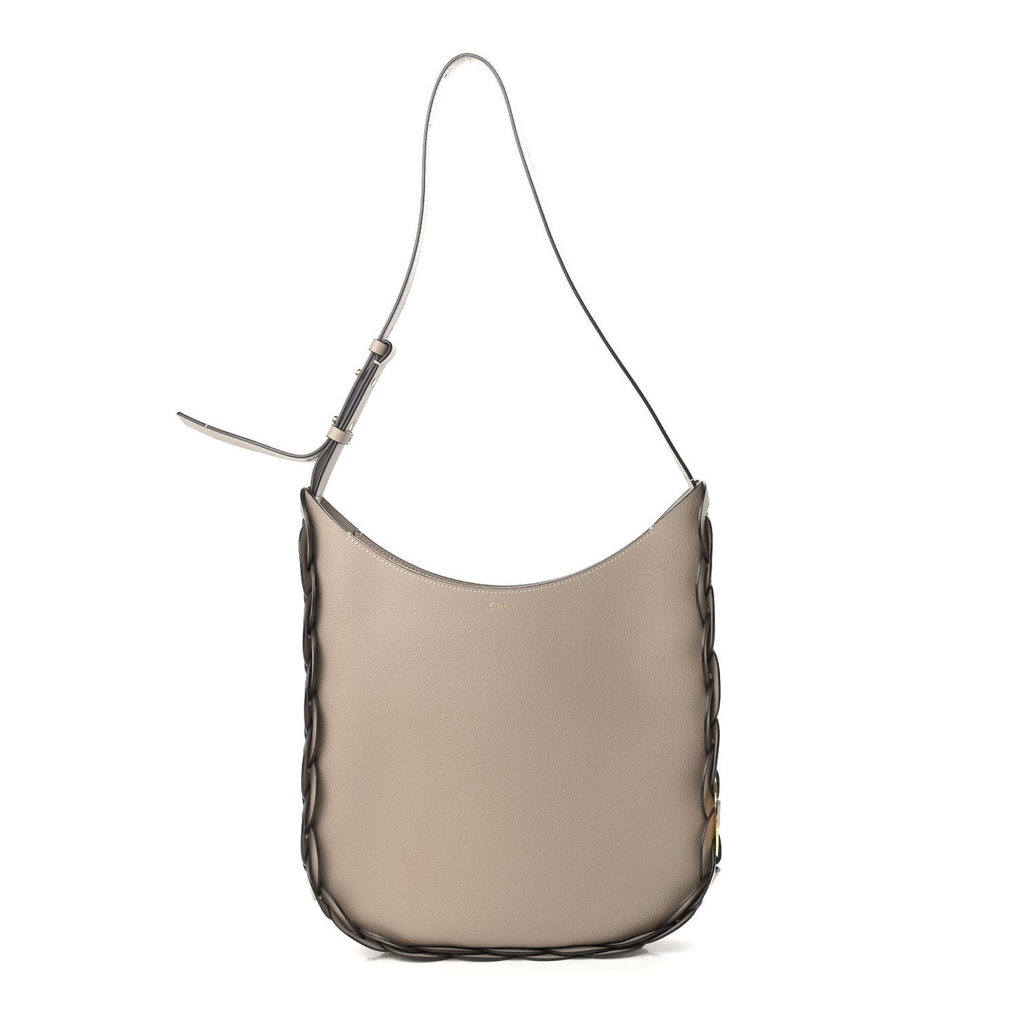 Small Grain Smooth Calfskin Medium Darryl Hobo Motty Grey