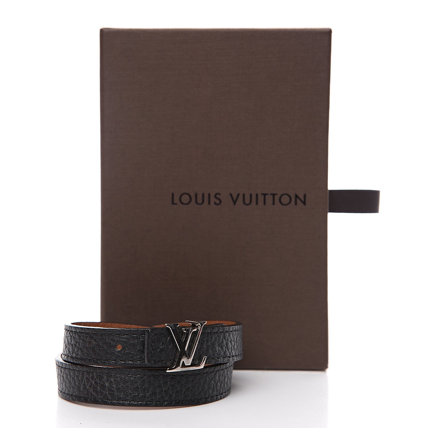 Louis Vuitton Taurillon LV Initiales Reversible Bracelet Brown Black 5 of 5