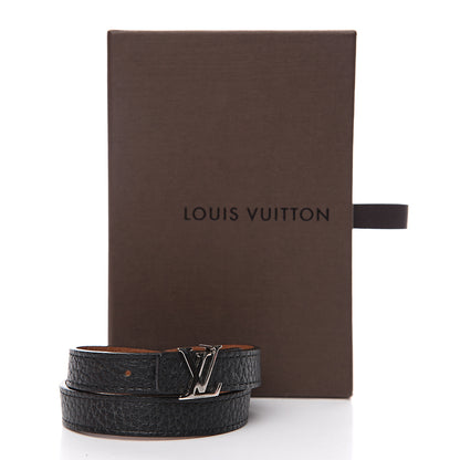 Louis Vuitton Taurillon LV Initiales Reversible Bracelet Brown Black 5 of 5
