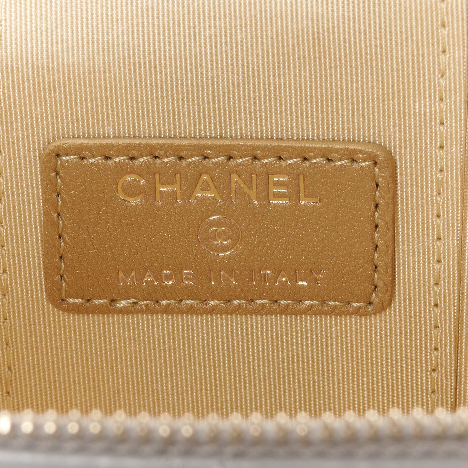 Chanel Lambskin Quilted Pearl Crush Mini Vanity Case With Chain Grey 6 of 10