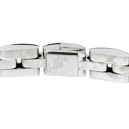 Cartier 18k White Gold Panthere Maillon Three Row Bracelet 3 of 4