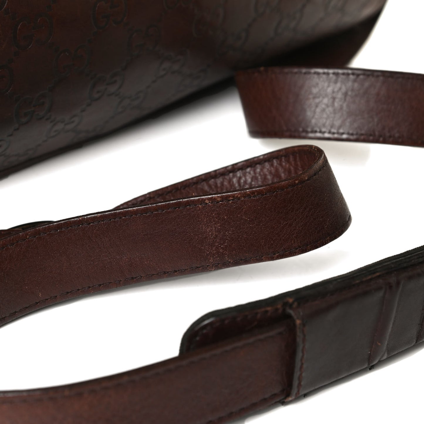 Guccissima Flap Messenger Bag Dark Brown