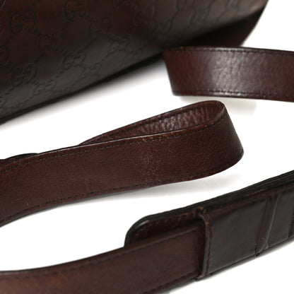 Gucci Guccissima Flap Messenger Bag Dark Brown 12 of 30
