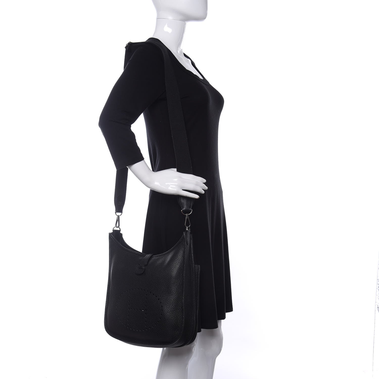 Hermes Taurillon Clemence Evelyne III PM Black 2 of 14