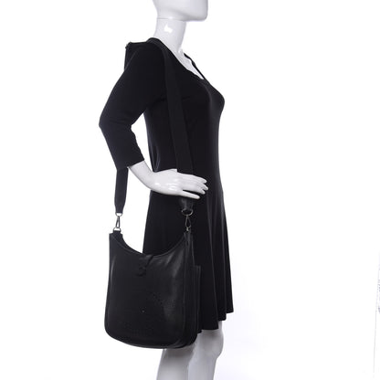 Hermes Taurillon Clemence Evelyne III PM Black 2 of 14