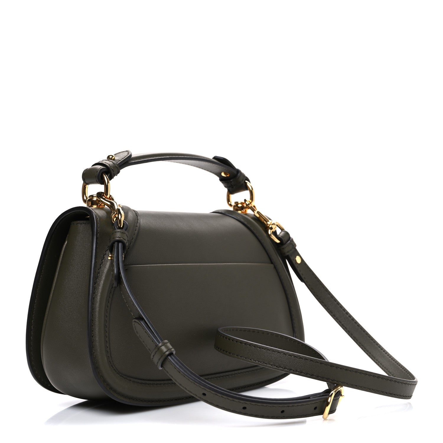 Gucci Roxy Calfskin Medium Blondie Top Handle Bag Forest Green 2 of 9