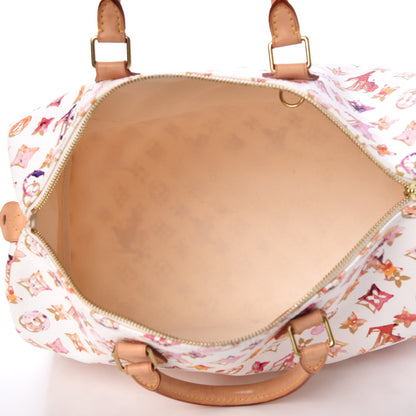Louis Vuitton Watercolor Aquarelle Speedy 35 White 5 of 12