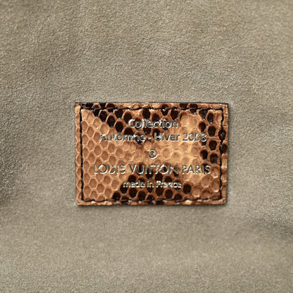Louis Vuitton Suede Snakeskin Monogram Embossed Whisper PM Jade 6 of 13