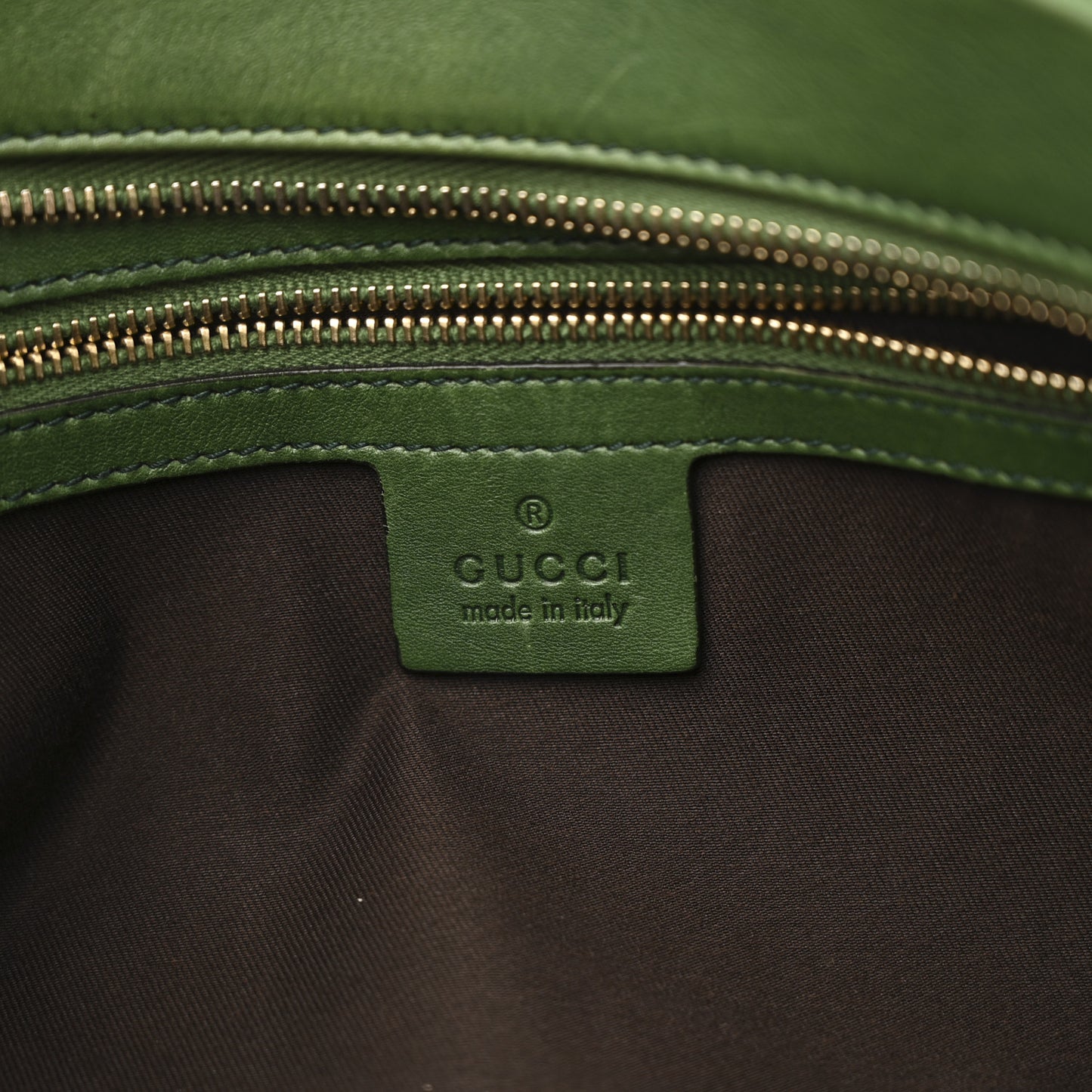 Calfskin Large Horsebit Chain Satchel Green