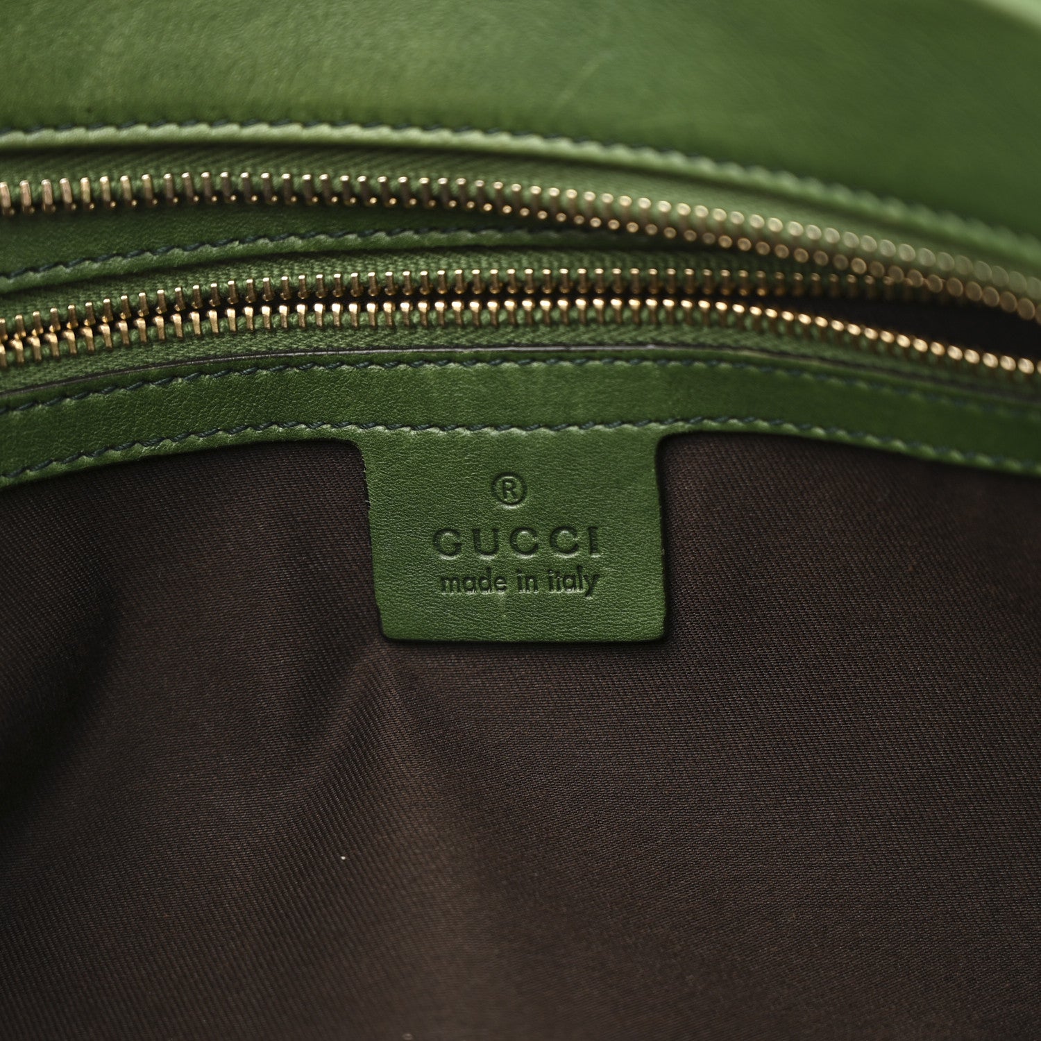 Gucci Calfskin Large Horsebit Chain Satchel Green 6 of 15
