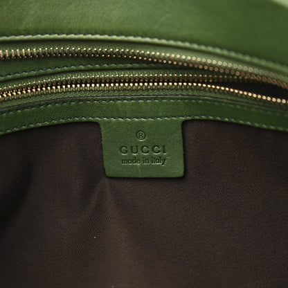 Gucci Calfskin Large Horsebit Chain Satchel Green 6 of 15