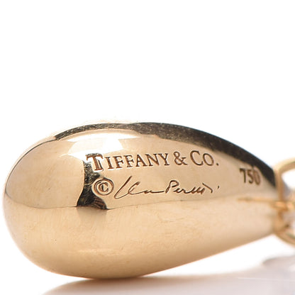 Tiffany 18K Yellow Gold Elsa Peretti Tear Drop Earrings 3 of 4