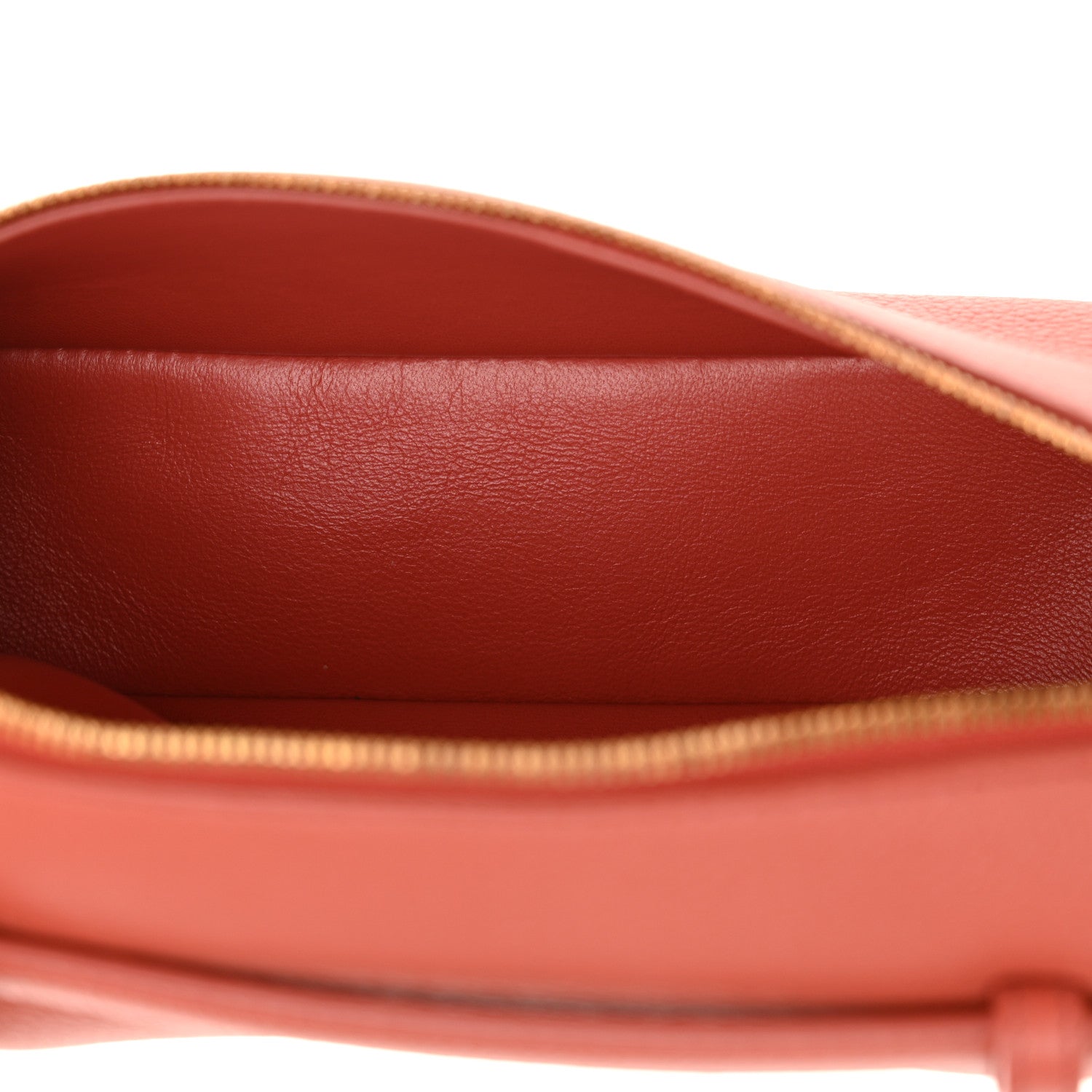 Loro Piana Grained Calfskin L19 Extra Pocket Pouch Coral Fiction 5 of 11