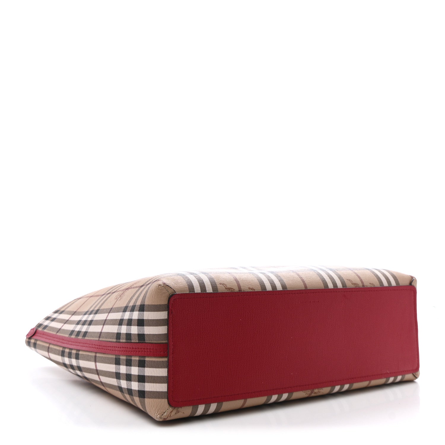 Burberry Haymarket Check Medium Reversible Tote Poppy Red 16 of 36