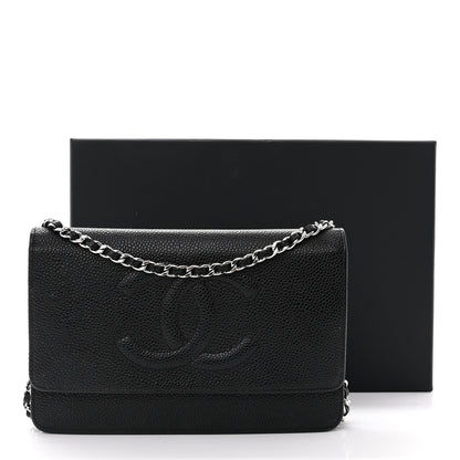 Chanel Caviar Timeless CC Wallet on Chain WOC Black 15 of 15