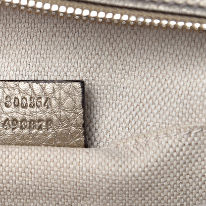Gucci Metallic Pebbled Calfskin Small Soho Disco Bag Golden Beige 7 of 12