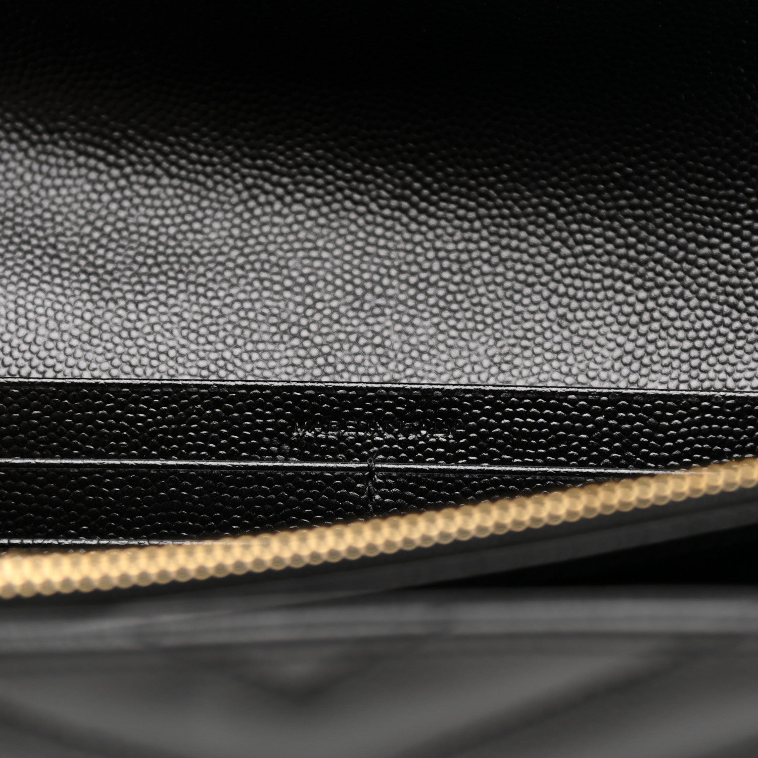 Saint Laurent Grain De Poudre Matelasse Chevron Monogram Flap Wallet Black 7 of 7