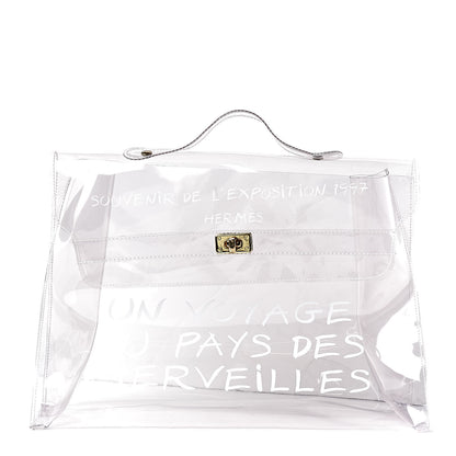 Hermes Vinyl Souvenir De L'Exposition Kelly Transparent 1 of 7
