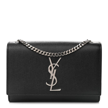 Saint Laurent Grain De Poudre Small Monogram Kate Satchel Black 1 of 8