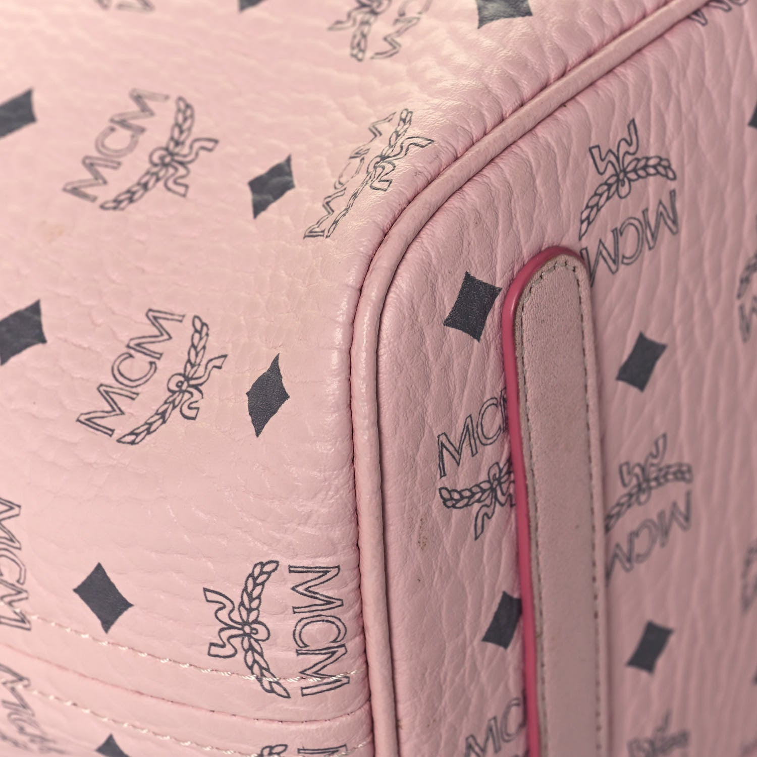 MCM Visetos Medium Liz Reversible Shopper Tote Soft Pink 8 of 19