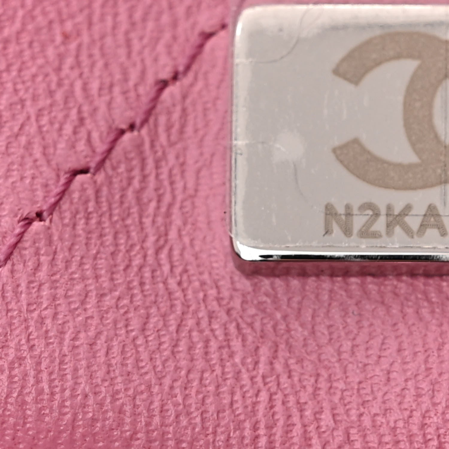 Chanel Sequin Logo Shopping Tote Black Pink 8 of 11