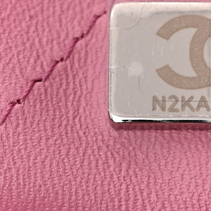 Chanel Sequin Logo Shopping Tote Black Pink 8 of 11