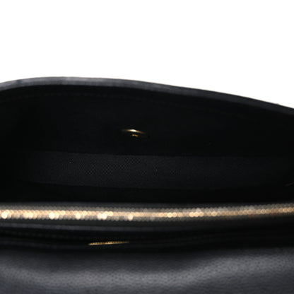 Chanel Caviar Diamond Stitched Small Top Handle Flap Black 5 of 10