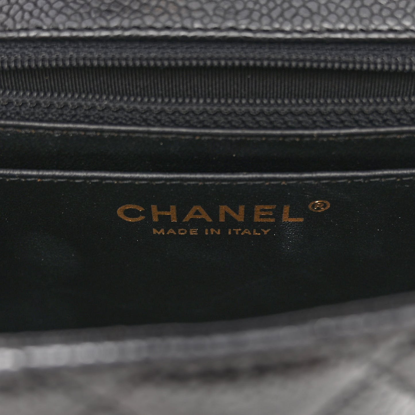 Caviar Quilted Mini Square Flap Black