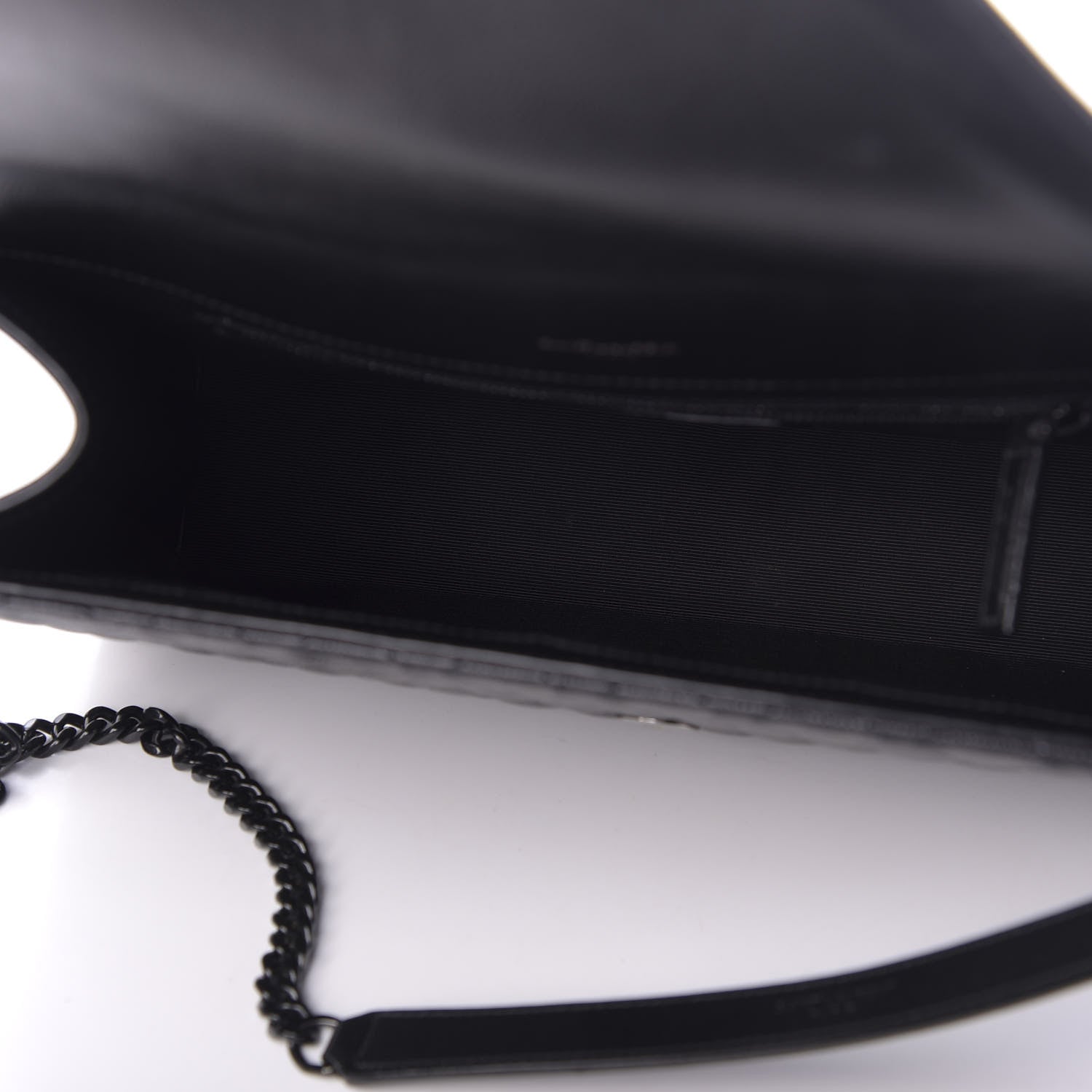 Saint Laurent Grain De Poudre Textured Mixed Matelasse Large Triquilt Monogram Monochrome Satchel Black 5 of 13
