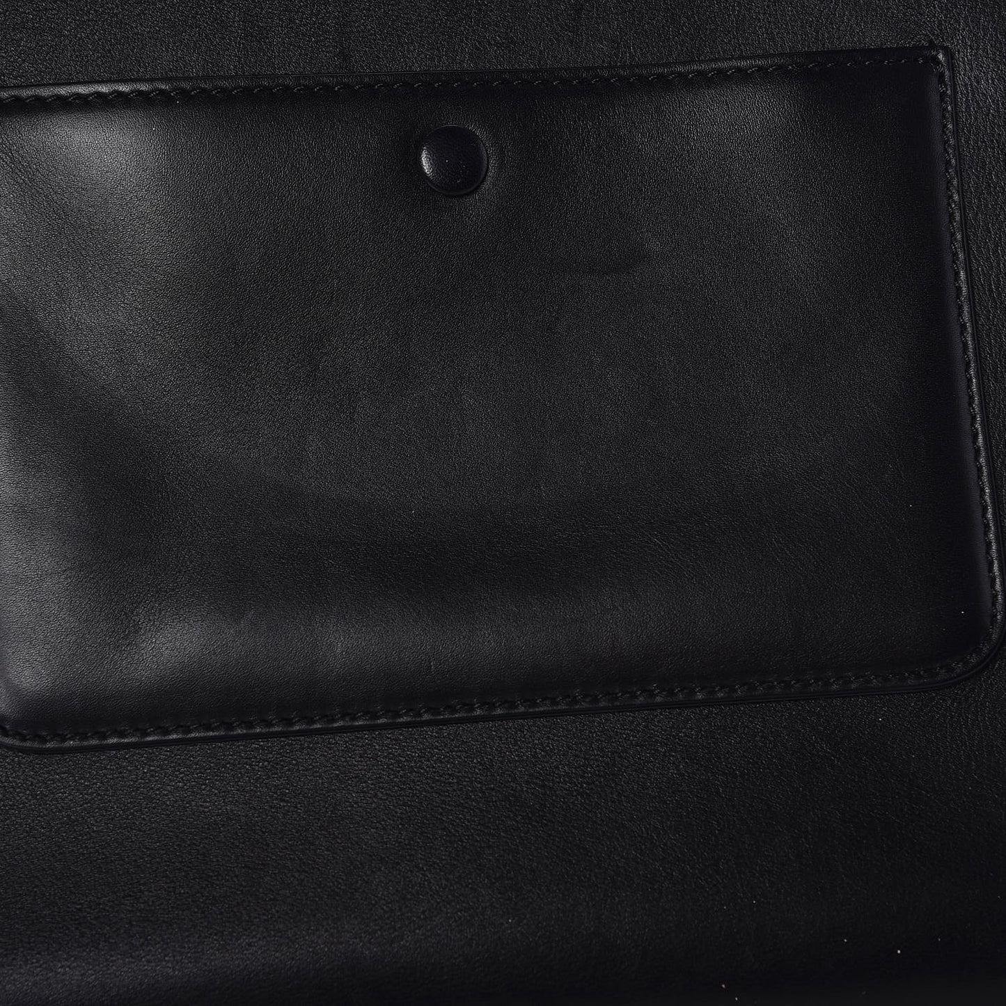 Calfskin Medium Bi-Color Edge Shoulder Bag Almond